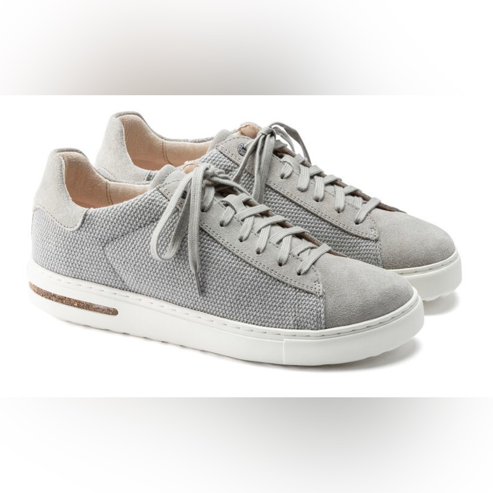 Birkenstock Bend Low Canvas Suede Sneaker Shoe In Whale Gray Women’s Size 39